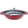Wok En Fonte 30 Cm Rouge Staub -Ustensiles De Cuisine Boutique wok en fonte 30 cm rouge staub