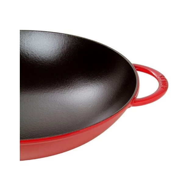 Wok En Fonte 37 Cm Rouge Staub 5 Wok En Fonte 37 Cm Rouge Staub – Image 3