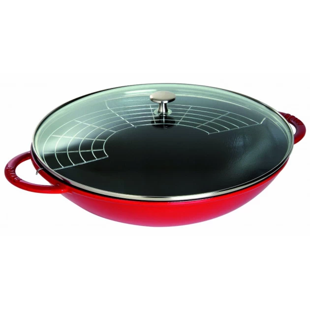 Wok En Fonte 37 Cm Rouge Staub 3 Wok En Fonte 37 Cm Rouge Staub