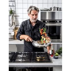 Wok Inox 28cm KitchenAid -Ustensiles De Cuisine Boutique wok inox 28cm kitchenaid 1